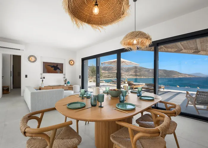 Luxury With Private Infinity Pool And Stunning Sea View 아기아소스